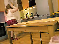 Stepmom noticed her stepson jerking off under the table and decided to help