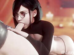 Cute Tifa Sucking Cock