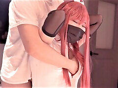 Hentai Cosplayer chest massage from behind, Chainsaw Man Makima Nurse, Japanese Anime sleep toy part.7