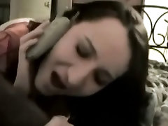 on the phone with cuckold and cukold swallows load