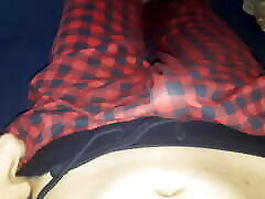 Jerking in pyjama in bed this morning