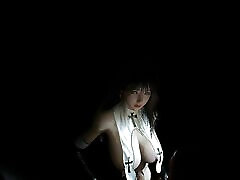 韩国美女半黑暗中的私人舞蹈-性感修女服装3D无尽