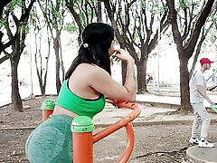 Beautiful Latina finds Liam&039;s horny guy in the park and proposes that he fuck her pussy - molly jane rides in Spanish