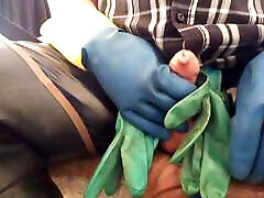 My daily wank with cum stained opa ist doch der beste gloves wearing my cum stained duo jerking waders