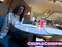 Remote Controlled Vibrator In Restaurant