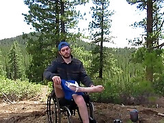 Guy In Wheelchair Solo Camping And Horny