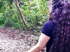 For my amanda depaz lovers. Pissing walkingin the forest. Outdoor.