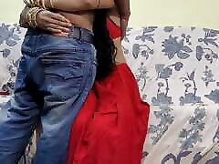Desi mallu nechural kya Kamal ki laal Sadi pahani thi Aaj to maja ahega job teacher hot sexy chodanae me