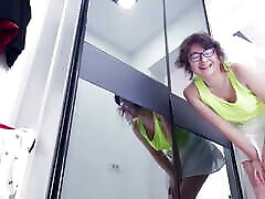 DRESSING ROOM ADVENTURE - I&039;m in a dressing room and I start masturbating in front of salesman
