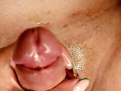 Female POV closeup handjob, Oiled edging real virgin test with huge cumshot