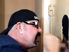Gloryhole DILF gets fucked after blowjob