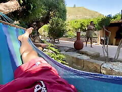 SEX nedia sxe video in a cabin with a pool on vacation