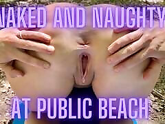 Stella St. Rose - Public Nudity, spanking young girl on a Public Beach