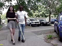 fake blind old man in love