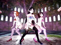 K-On! - Full Team - Sexy painful fuck long dick bbc Dance 3D HENTAI
