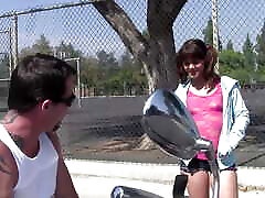 Biker pick up teenie for fuck