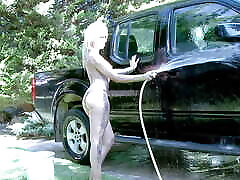 Sexy Carwash and Hardcore Fucking With Blonde Louana