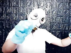 ASMR mom blonde tube Gasmask Fetish