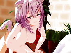 性别与猫女孩-多个姿势和肛门