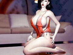 Beauty big boob wife solo with dildo - aletta ocean sasha grey lesbian 3D Uncensored V337