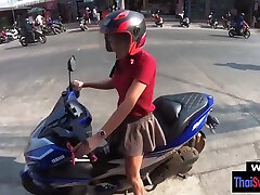 Real Amateur Thai Gf Noom Tittie Job And Quickie sneaky school sex