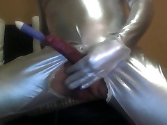 in silver catsuit and a dilator onto kashi banti hd gewixxt