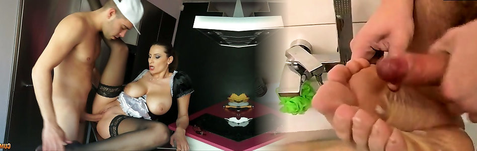 Maid sensual couple dildo
