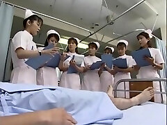 Gorgeous Asian girl Kaho Kasumi, Sasa Handa, Meguru Kosaka in Horny Nurse, Handjobs JAV video