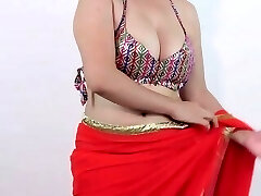 Desi Young Femmes Exposed Her Boobs Good-sized Balloons Cleavage In Saree