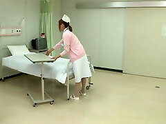 Sizzling Japanese Nurse gets banged at hospital bed by a horny patient!