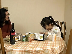 She gave  daughter's pal a guzzle containing a diuretic and blocked off the bathroom! Part4