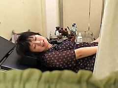 Crazy nurse fucks a Jap babe with her strapon pecker