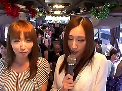 Japanese party bus orgy with girls fucking strangers