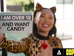 Korean teen over Legal Kimmy Kimm goes super-naughty on huge cock of Charles Dera