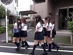 Nipponese Wicked Schoolgirls Upskirt Fetish In Crazy