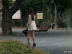 Lovely Japanese damsel Ai Koda gives a blowjob in the truck in broad daylight