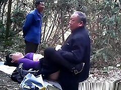 Old chinese man fucks chubby asian prostitute