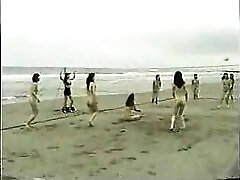 Sexy Asian honeys take off their bikinis for a game of naked