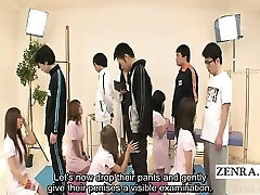 Subtitled CFNM Japanese nurses freaky examination
