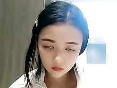 Fledgling tiny asian college teen