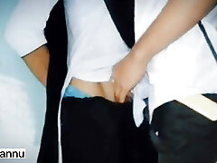 Desi pakistani college student leaked bang-out MMS video in Hindi audio, Desi pak collage student hot romantic lovemaking in collage