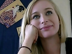 Mischievous chick Stacie flashing her boobs and her pussy