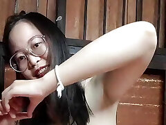 Asian chick show ass and pussy