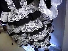 Sexy Japanese maid got her face frosted with cum