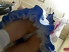 Japanese teenie maid upskirt