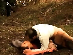 Japanese teenage in school uniform shoved in her hairy quim