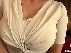 50-Year-Senior Bursting Tits Married Woman, Mitsuko, Has a Young Guy'_s Nakadashi Make Her Mature Labia Fire Up and She Screams and Comes! - Intro