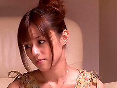 Lustful Japanese Rina Rukawa pleases a fellow with a blowjob
