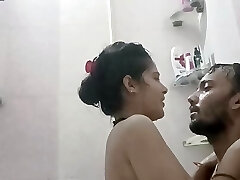 Xxx rough Sex in bathroom with lover