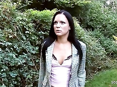 Skinny Runaway College Girl tricked to to Raunchy Anal MMF 3Some